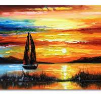 schilderij zonsondergang