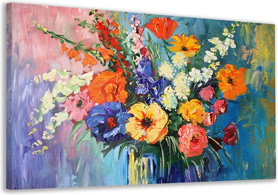 bloemen schilderijen op canvas