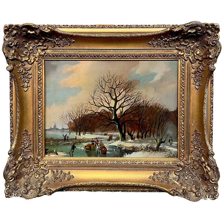 winterlandschap schilderij