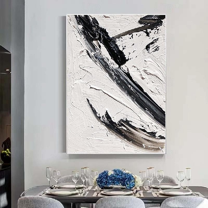 zwart wit schilderij abstract