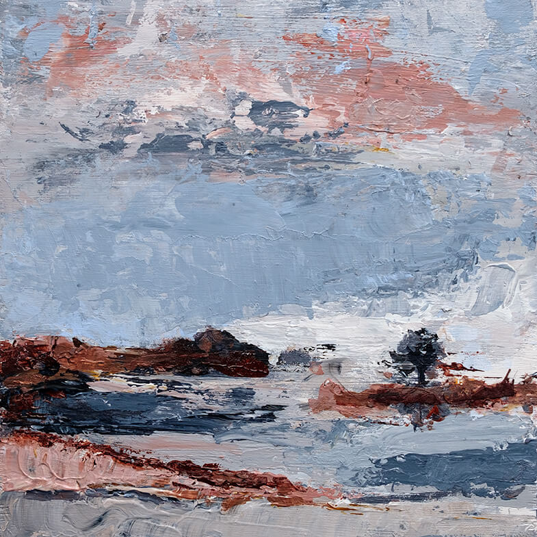 abstract landschap schilderen