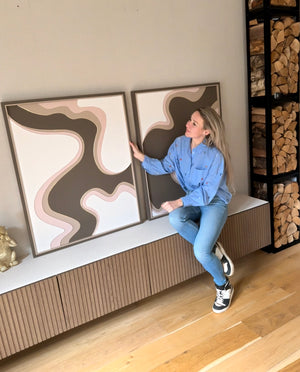 schilderij op houten paneel