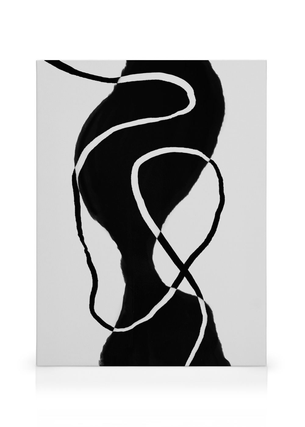 abstract schilderij zwart wit