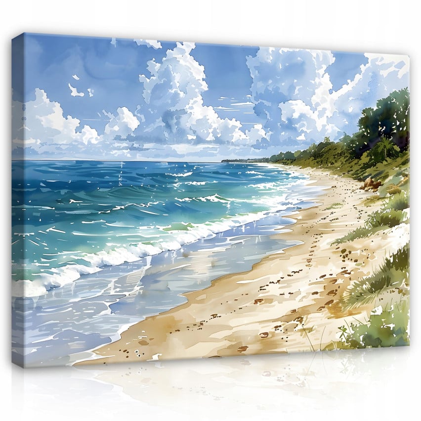 schilderij strand en zee