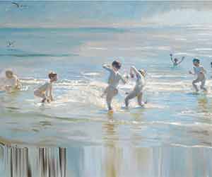 schilderij zee strand