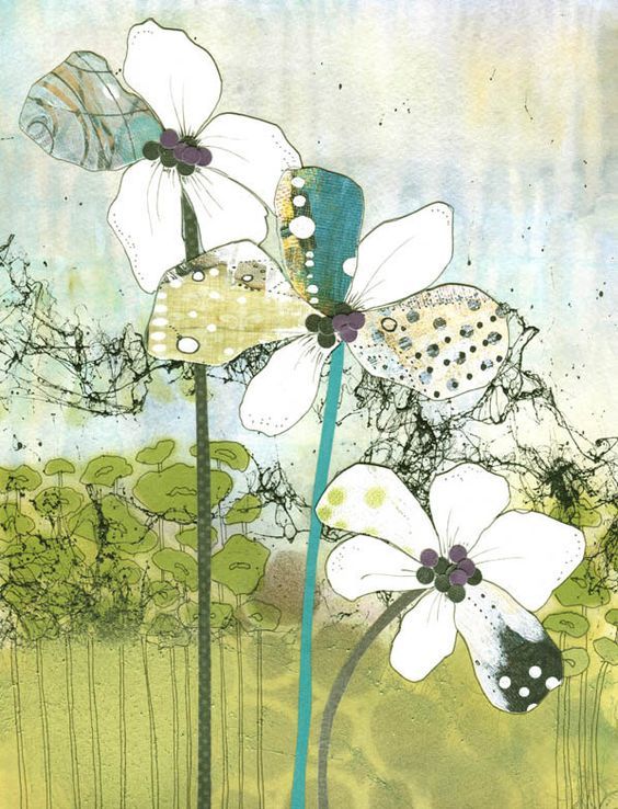 abstracte bloemen schilderen