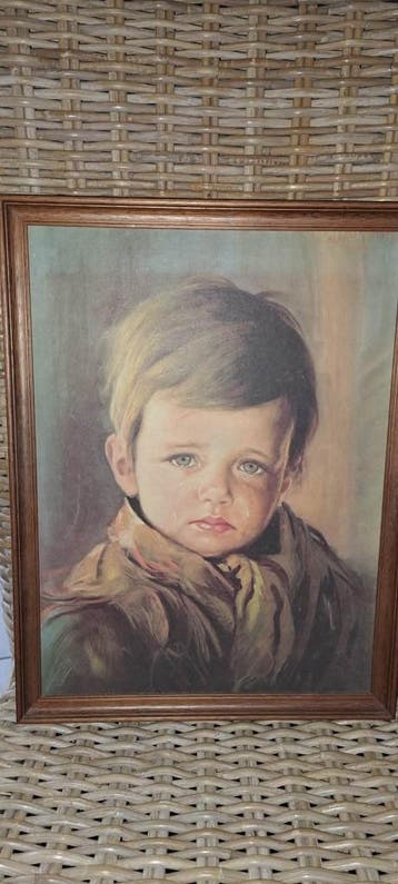 schilderij huilend kind